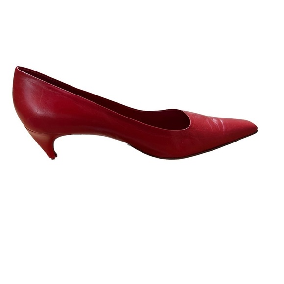 Prada leather kitten heel square toe single left shoe 39 - Picture 10 of 11